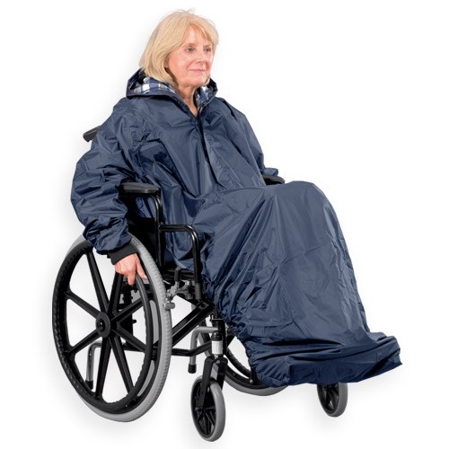 Poncho imperméable pour chaise roulante